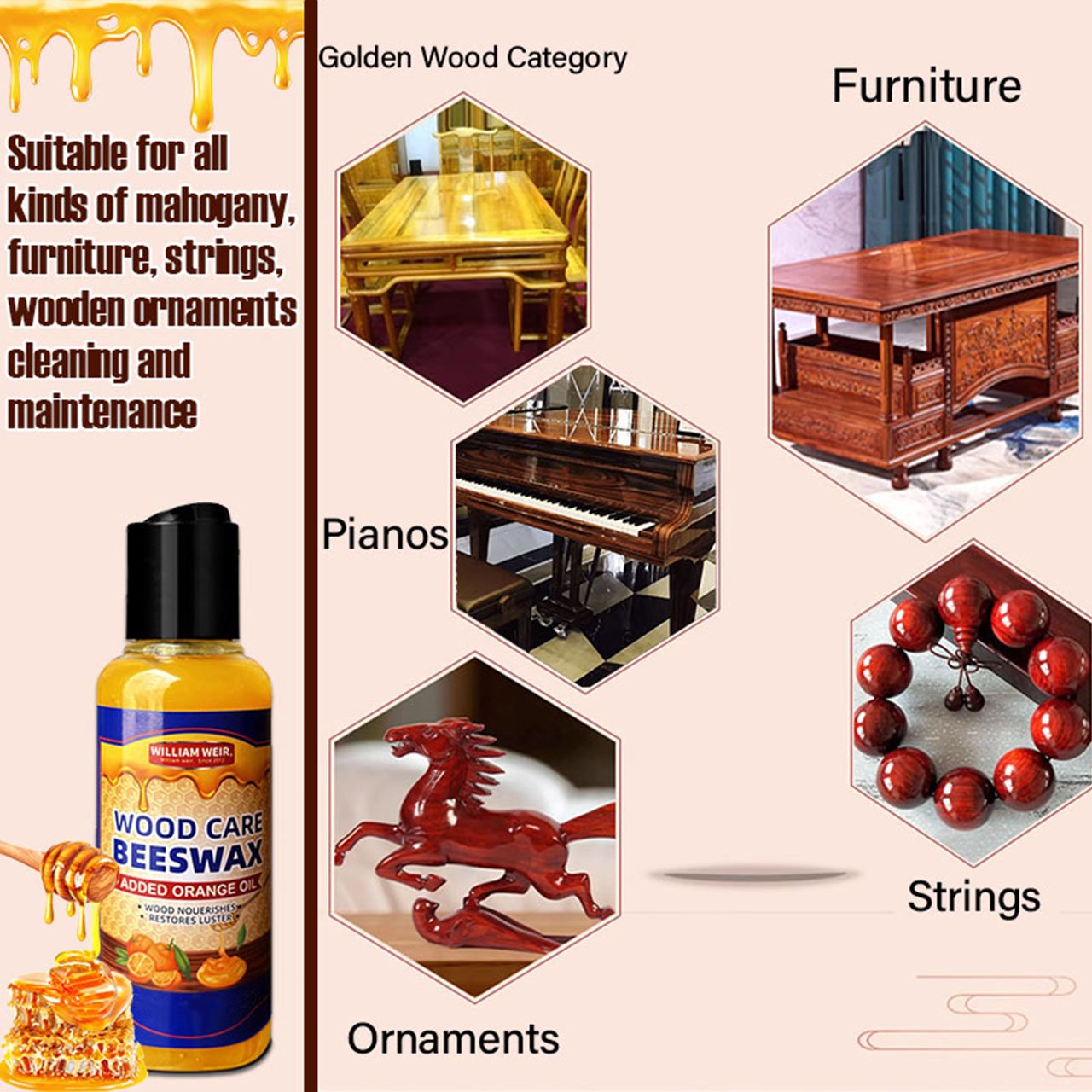 🌟SEURICO™  Wood Care Beeswax &Added Orange Oil🌟
