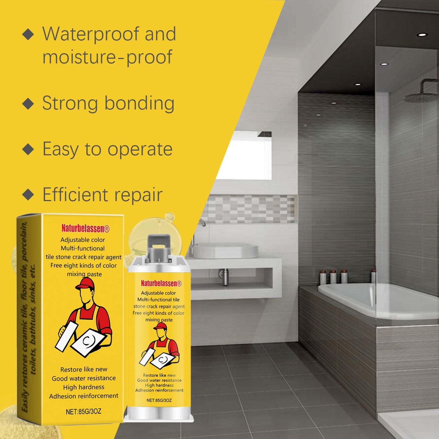 🎨Adjustable Color Multi-Functional Tile Stone Crack Repair Agent