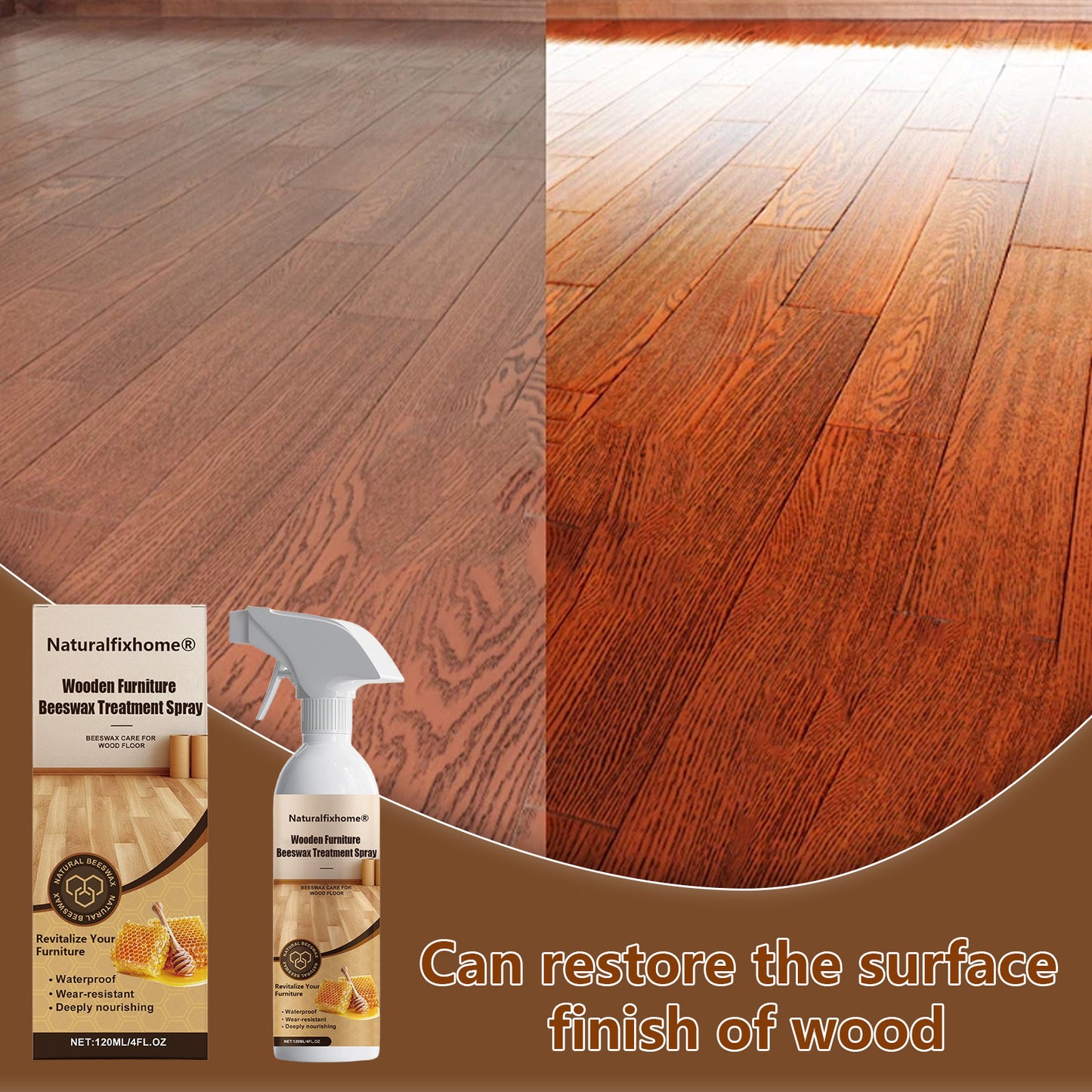 🧴Naturalfixhome® Wooden Furniture Beeswax Treatment Spray